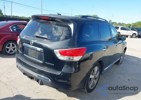 2014 Nissan Pathfinder Platinum from USA, damaged, VIN 5N1AR2MN7EC660338